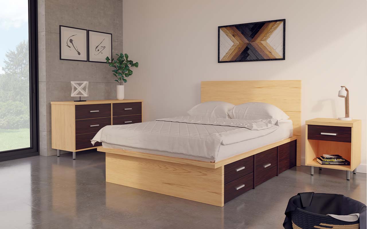 Captains Bed Twin XL DCI Furniture